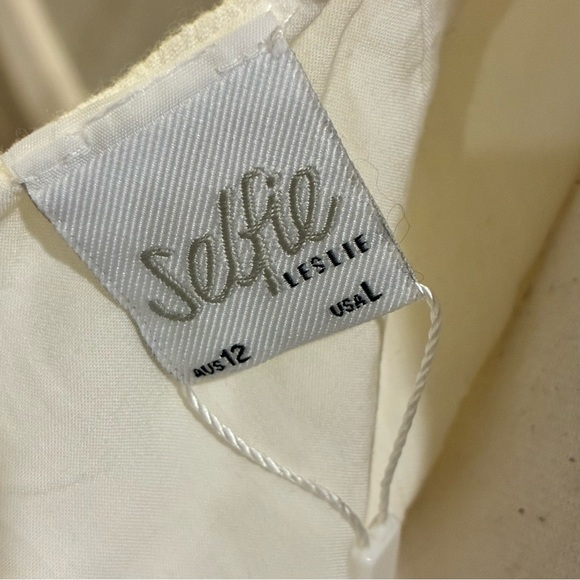 Selfie Leslie âSomething Borrowedâ White Lace Cottagecore Dress Large L NWT NEW - Picture 8 of 14